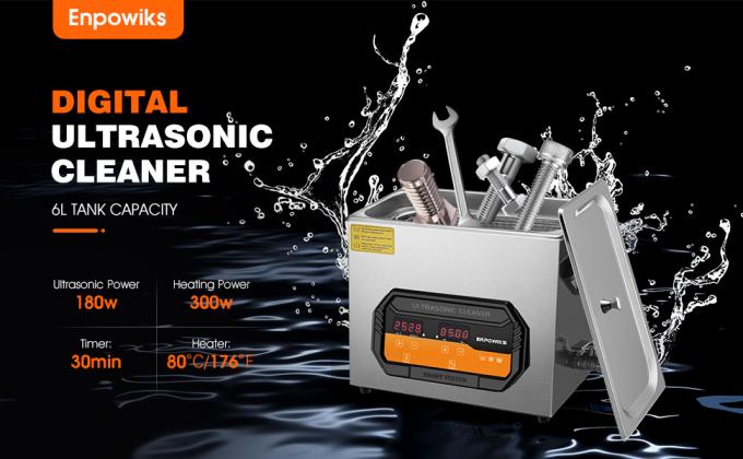 Máquina de Limpeza Ultrassônica de 180W Limpeza Ultrassônica Digital de 6 L 0