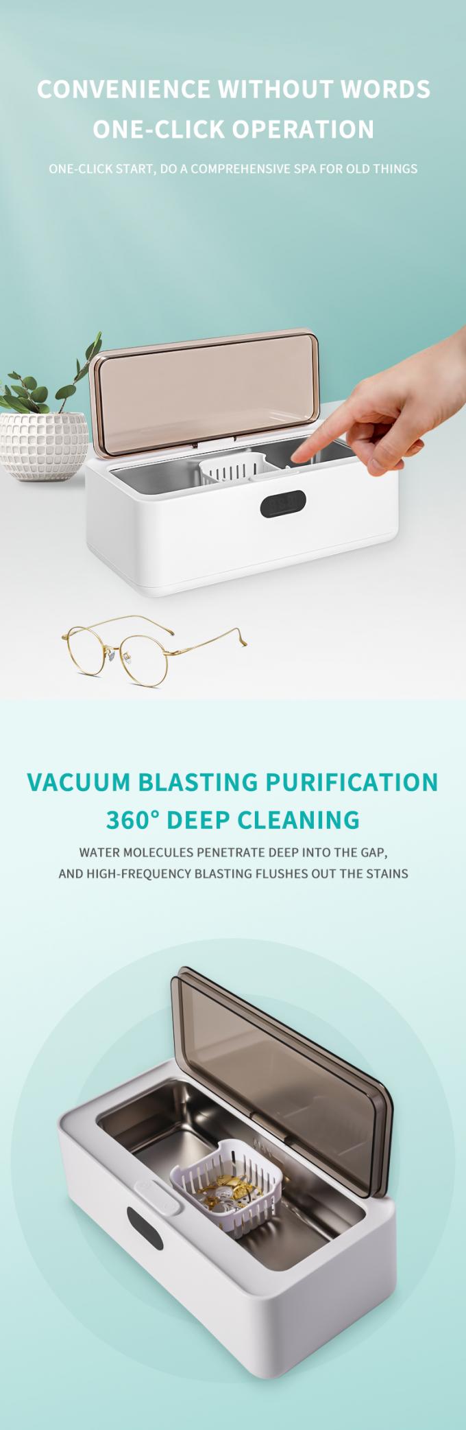 Mini Máquina de Lavar Ultra-sônica 450ml Limpador de Óculos Ultra-sônicos Portátil 1