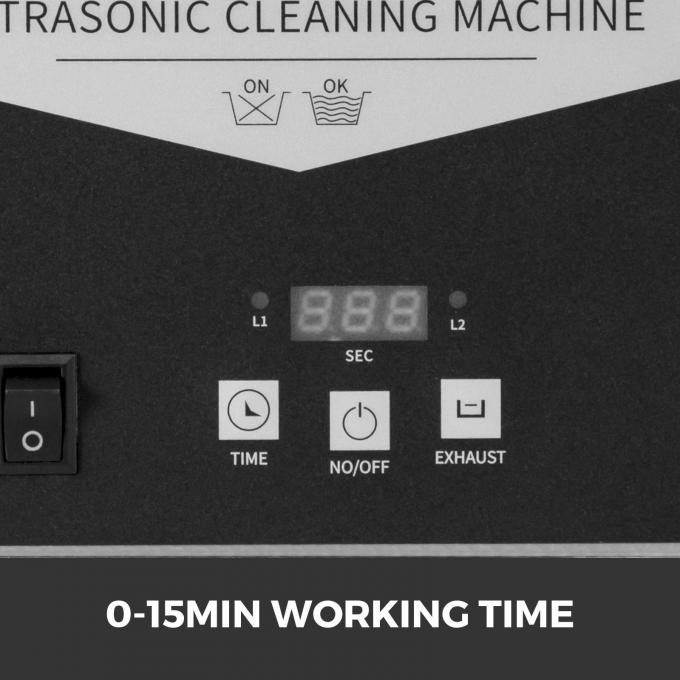 0.8L máquina de limpeza ultra-sônica 304 aço inoxidável digital com temporizador 2