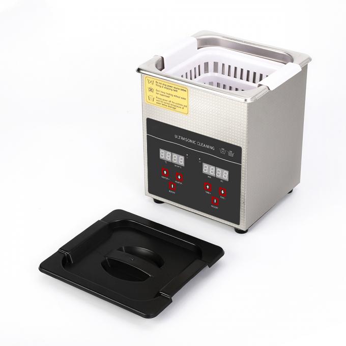 Máquina de limpeza por ultra-som de 60W Esterilizante 2L limpador de banho por ultra-som 1