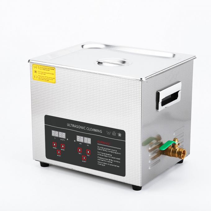 Potente máquina de lavar peças ultra-sônicas temporizador digital aquecido capacidade de tanque 10L 1