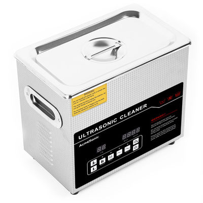 Limpeza ultrassônica de dupla frequência 3L com 2 transdutores, potência ultrassônica de 120W, potência de aquecimento de 100W