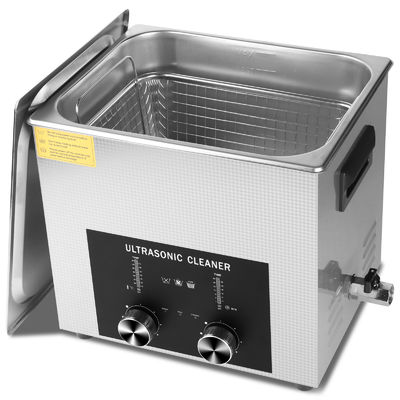 Limpeza profissional por ultra-som 10L 240W Limpeza comercial por ultra-som de jóias com temporizador codificado, aquecedor e cesto, aplicação múltipla para jóias, óculos, correntes, relógios