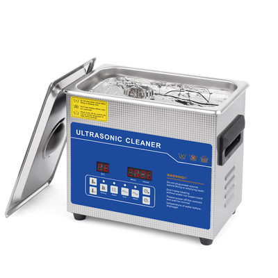 Limpeza digital por ultrassom 3L de aço inoxidável de dupla frequência com aquecedor e temporizador para dentaduras, moedas, jóias, ferramentas