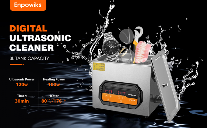 Máquina de limpeza ultra-sônica 3L Máquina de lavagem ultra-sônica 100w 0