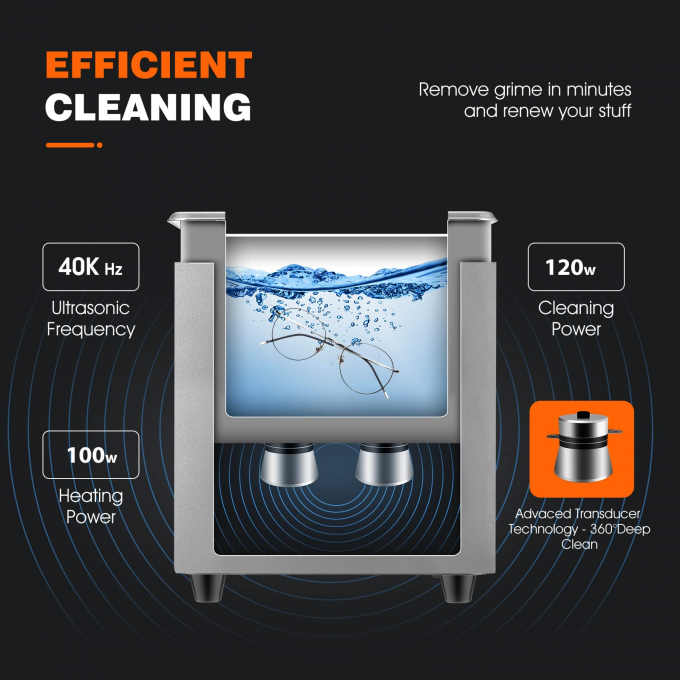 Máquina de limpeza ultra-sônica 3L Máquina de lavagem ultra-sônica 100w 1