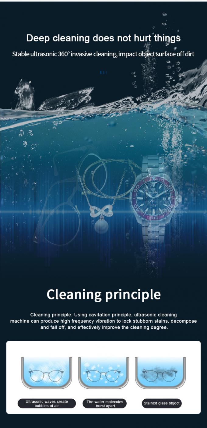 Novos produtos domésticos de limpeza por ultra-som para joalheria óculos limpeza de relógios 5